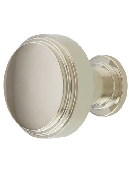 Newport Cabinet Knob - 1 1/4 inch Diameter in Polished Nickel.